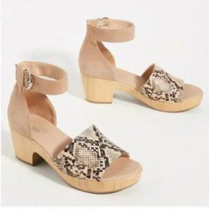 ⭐️ Dr. Scholl's Flora Snake Boho Animal Print Peasant Hipster Hippie Chic Heels